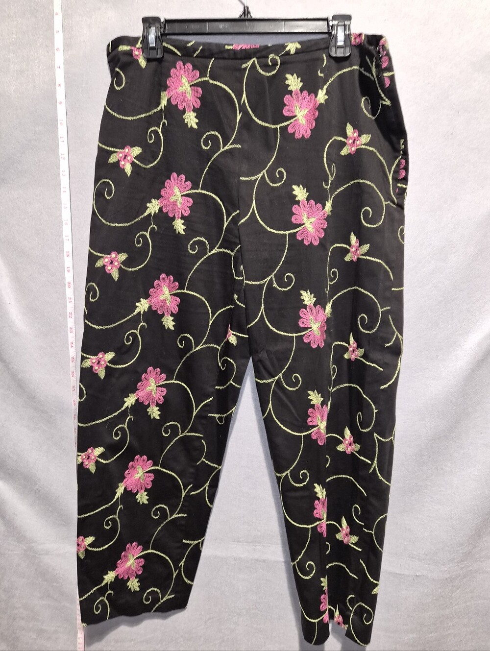 Vintage Elliott Lauren Embroidered Floral Pants – Size 16